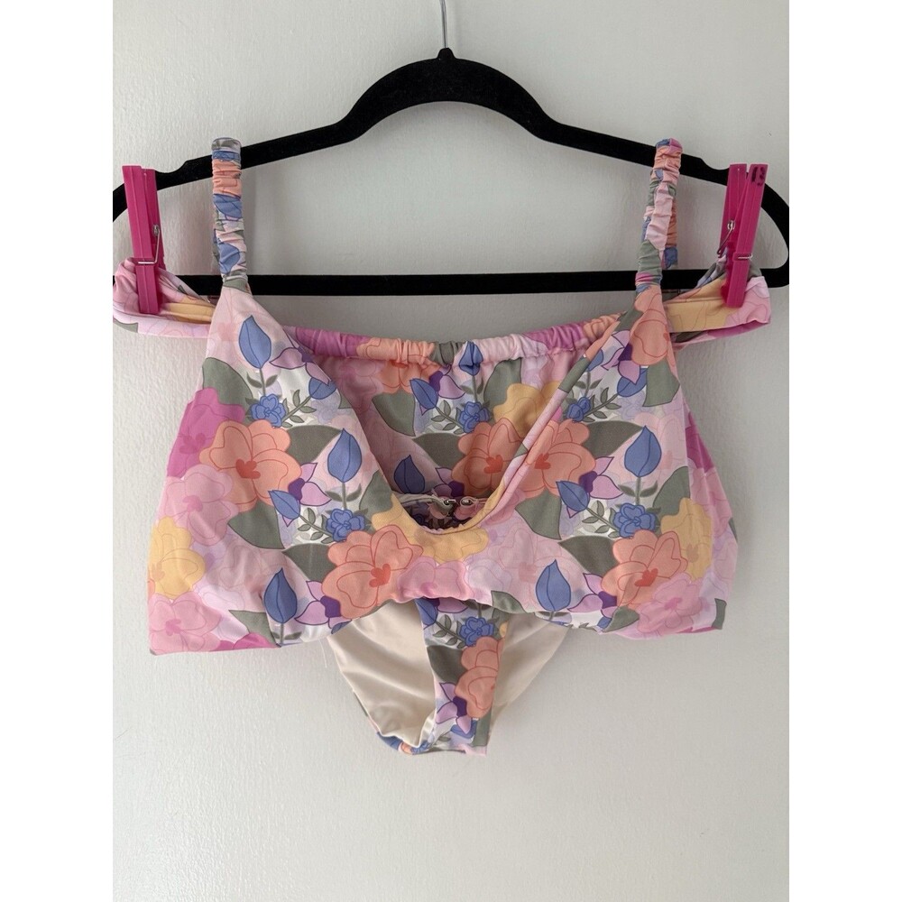 Floral Pink Multi-Color Two-Piece Bikini Set